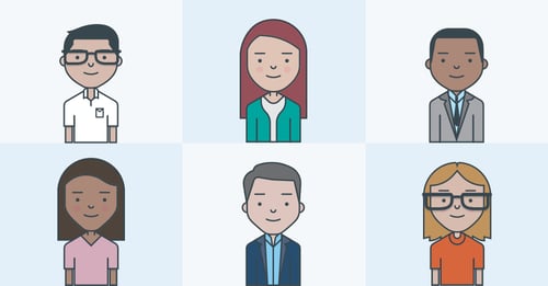 Image of female and male avatars representing buyer personas