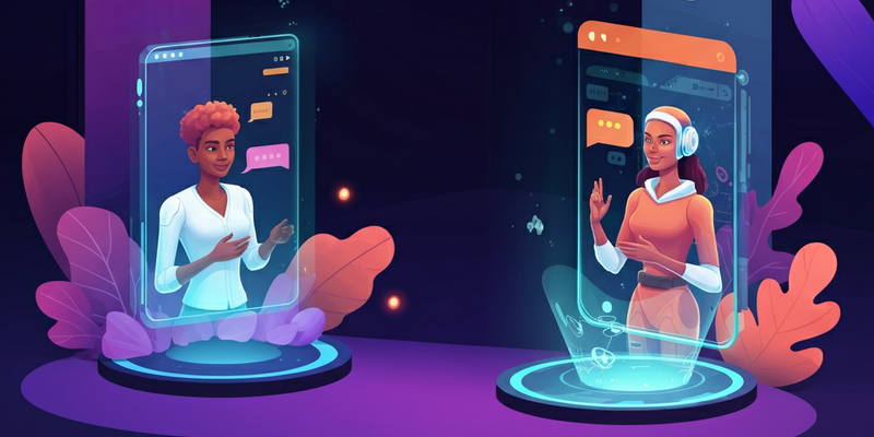 Two Ai agents have a conversation together