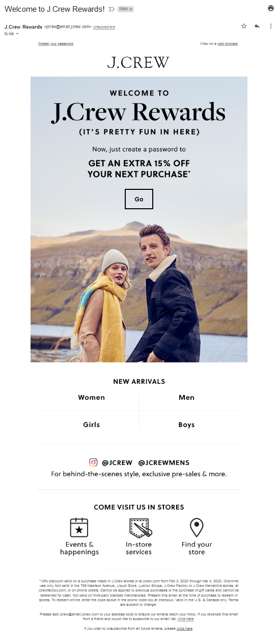 Welcome-incentive-email